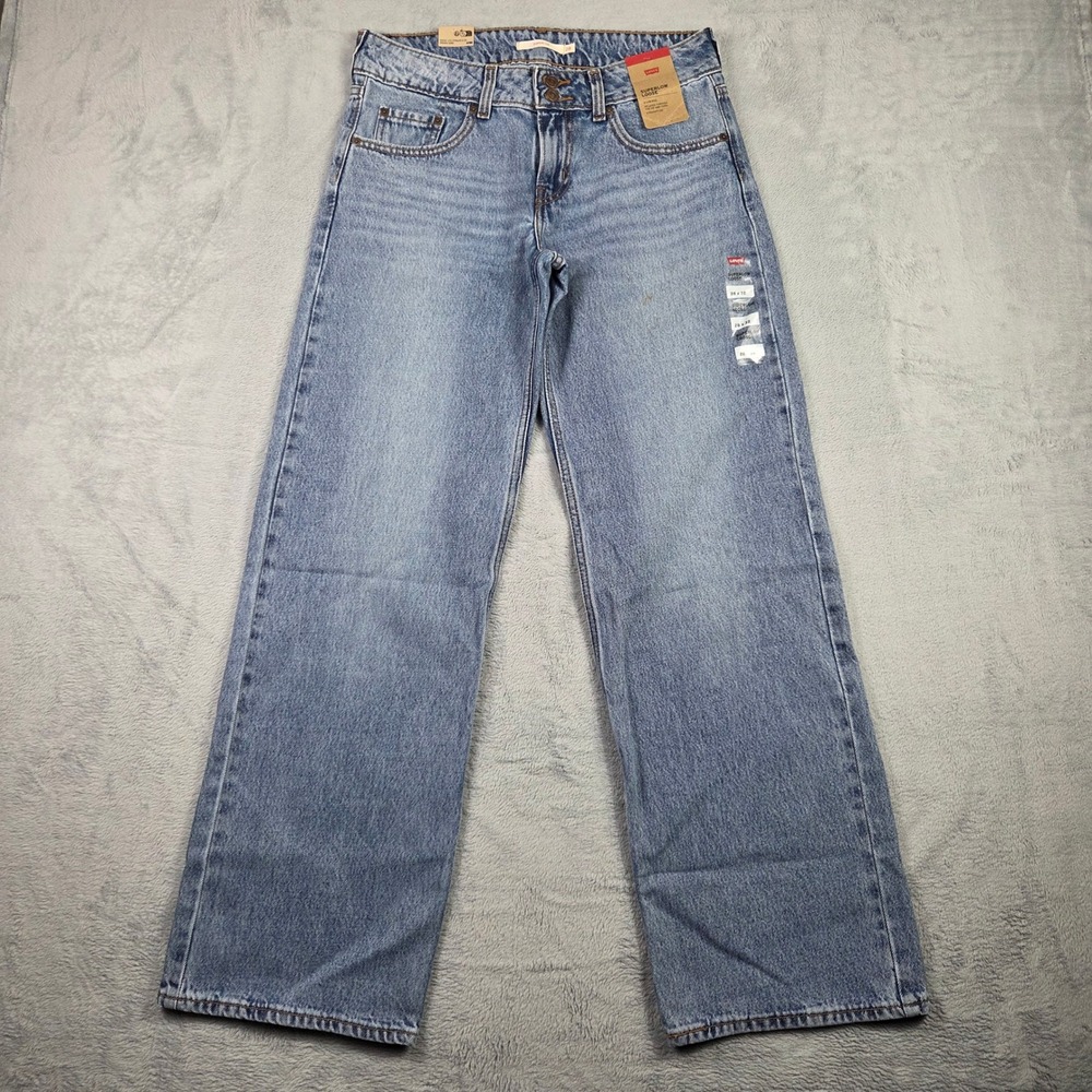 Levi's Superlow Loose Jeans Women 28x32 Light Wash NWT Straight Leg Relaxed Fit